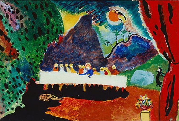 Last Supper 1909 Wassily Kandinsky Abstract Canvas Oil Painting